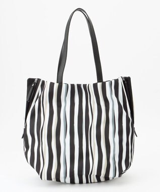 Y'SACCS 【ムック本掲載】ドローイングストライプ　トートバッグ ブラック