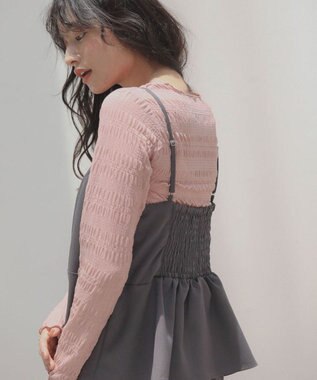 Green Parks ・ＥＬＥＮＣＡＲＥ　ＤＵＥ　ペプラムサロペット Charcoal Gray