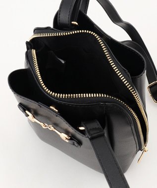 LA BAGAGERIE 【MONICA】ビット金具ショルダーバッグ ブラック