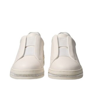 Bridget Birkin 【PARADIS COULEUR】ラインストーンエラスティックスニーカー オフホワイト