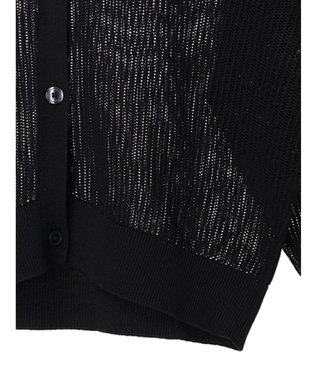 AMERICAN HOLIC メッシュＶネックニットカーディガン Black