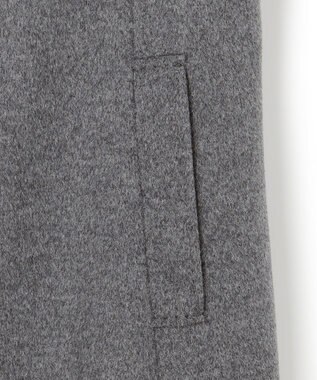 23区 L ウールカシミヤビーバー スタンドカラー  コート グレー系