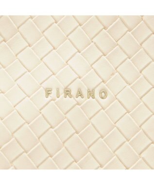 MioFIRANO カジュアルシックバスケットウィーブハンドバッグ 2WAY パスケース付き　FIRANO フィラノ IVORY