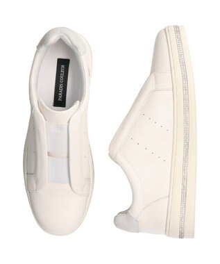 Bridget Birkin 【PARADIS COULEUR】ラインストーンエラスティックスニーカー オフホワイト