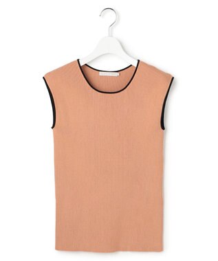 ICB L オーガニックコットン リブニット アンバーブラウン×ブラック