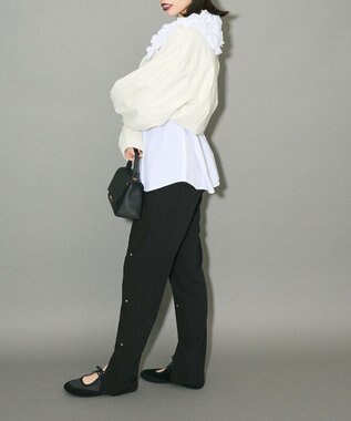 Green Parks フェイクレザーショートブルゾン Ivory