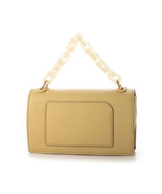 UNBILLION kakatoo プラチェーンハンドルスクエアショルダー イエロー