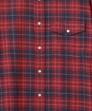 J.PRESS YORK STREET 【UNISEX】フランネル レギュラーカラーシャツ レッド系3