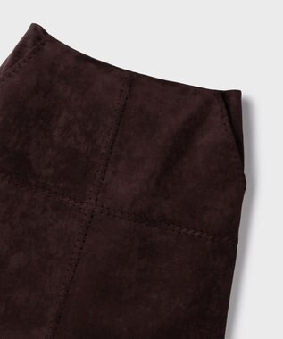 GRACE CONTINENTAL パッチワークミニスカート ダークブラウン