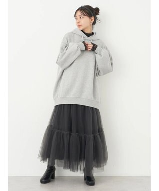 earth music&ecology 裏起毛パーカー Gray Mixture