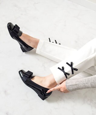 Bridget Birkin ＜3E＞【Bridget Birkin Walk】スクエアオペラコンフォートシューズ ブラックエナメル