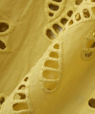 Green Parks スカラップ刺しゅうブラウス Yellow
