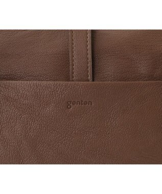 genten ゴートシュリンク かぶせ付トートバッグ グレージュ