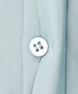 ICB 【接触冷感・速乾・洗える】シルキーツイル デザインブラウス スカイブルー系