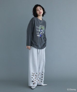 Green Parks VILLAINS/ピグメントプリント長袖Tシャツ Purple