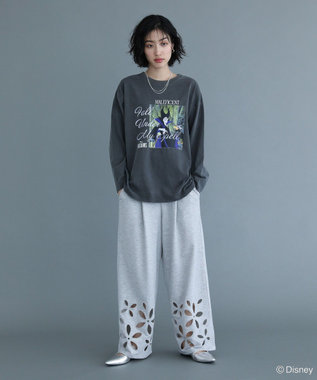 Green Parks VILLAINS/ピグメントプリント長袖Tシャツ Purple