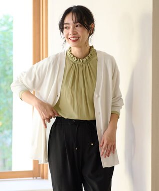 ANY 【洗濯機可能・UVケア】Ｖネック カーディガン オフ