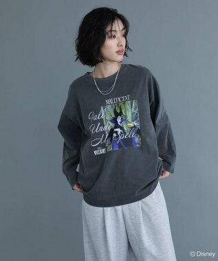 Green Parks VILLAINS/ピグメントプリント長袖Tシャツ Purple