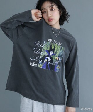 Green Parks VILLAINS/ピグメントプリント長袖Tシャツ Purple