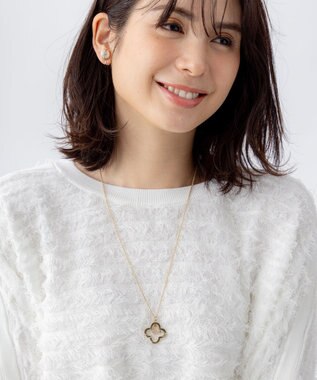 組曲 【WEB限定】カットジャガードドルマンスリーブ ニット アイボリー系