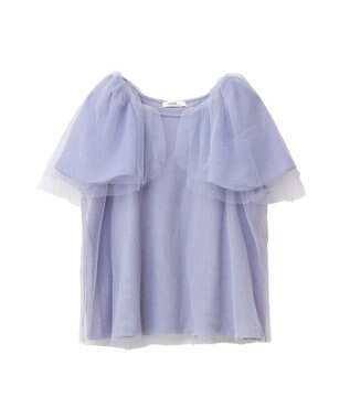 earth music&ecology チュールレイヤードプルオーバー Lavender