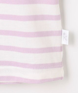 組曲 KIDS 【110-140㎝】 リボンボーダー Tシャツ ラベンダー