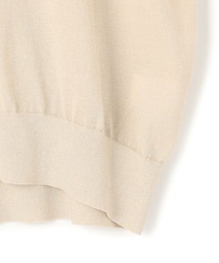 23区 L 【洗える】クリスピーシアールレックス ギャザースリーブ ラメ ニット ゴールド系