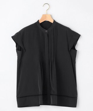 組曲 【先行予約】スムースクロス ピンタックブラウス ブラック系