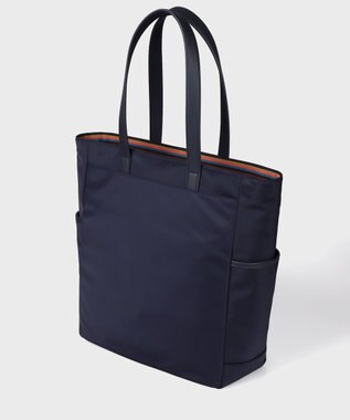 Paul Smith ナイロンブライトストライプトリム トートバッグ ネイビー