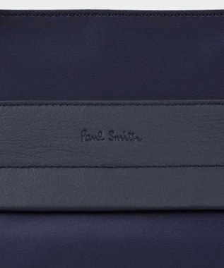 Paul Smith ナイロンブライトストライプトリム トートバッグ ネイビー