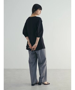 Green Parks armonia. ペプラム切替トップス Black