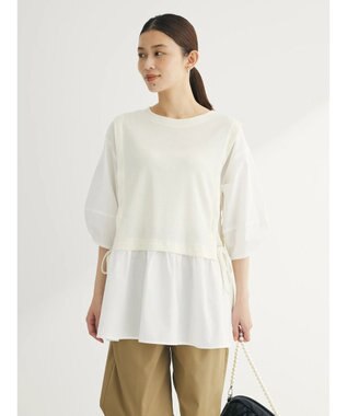 Green Parks テレコドッキングチュニック Ecru