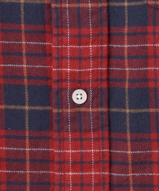 J.PRESS YORK STREET 【UNISEX】フランネル レギュラーカラーシャツ レッド系3