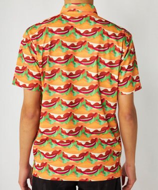 FILA GOLF／marie claire 【Loudmouth】総柄ポロシャツ Burger Mania