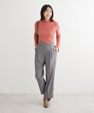 Green Parks ・Ｐｅｔｉｔ　Ｆｌｅｕｒ　ボトルネックリブニット Pink