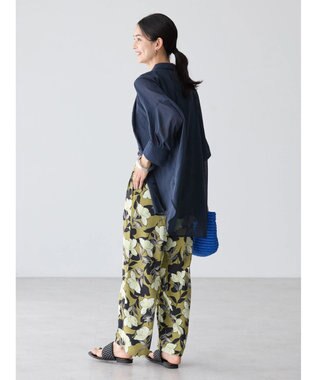 AMERICAN HOLIC 接触冷感５分袖変形ドルマンシアーシャツ Navy