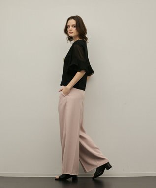 GRACE CONTINENTAL シフォンスリーブカットトップ ブラック