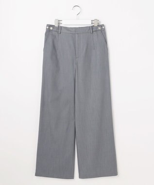 J.PRESS LADIES L セルロースシャンブレー セミワイド パンツ グレー系