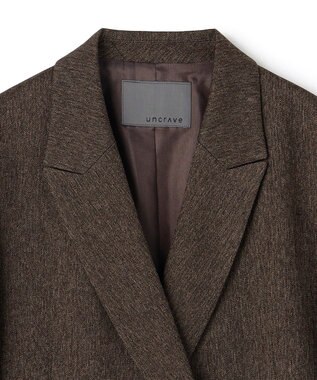 uncrave ウォッシャブルウールライクツイル2 ジャケット キャメルヘリンボーン