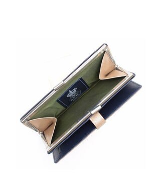 A.D.M.J. 【牛革】メタリックレザー/ガマグチ付ロングウォレット ゴールド