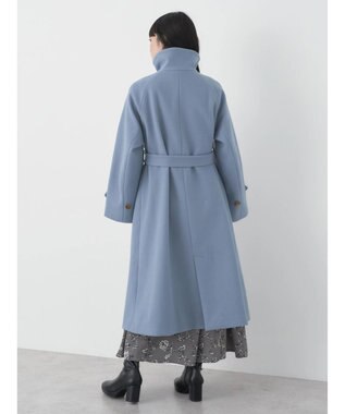earth music&ecology ２ｗａｙカラーロングコート Blue