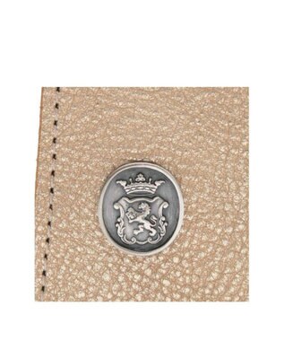 A.D.M.J. 【牛革】メタリックレザー/ガマグチ付ロングウォレット ゴールド