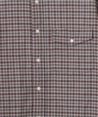 J.PRESS YORK STREET 【UNISEX】フランネル レギュラーカラーシャツ ブラウン系3