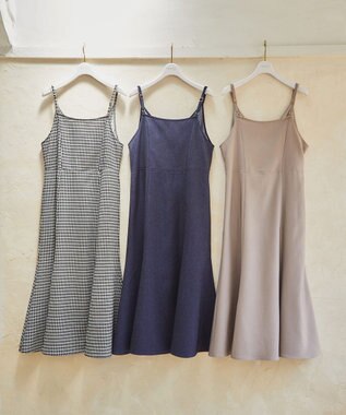 ANY SIS 【美人百花6月号掲載】2WAYキャミソール ワンピース モノトーンチェック