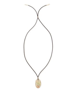 23区 【先行予約】オーバルシェル コンビ ネックレス ダークブラウン系