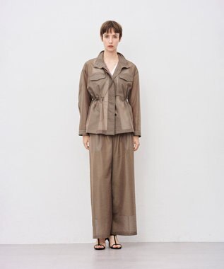 uncrave シアーオーガンジー ミリタリーブルゾン カーキベージュ