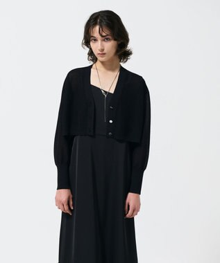 GRACE CONTINENTAL シアーカノコニットカーディガン ブラック