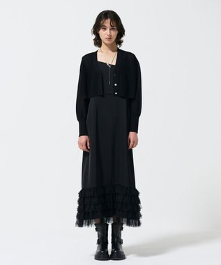 GRACE CONTINENTAL シアーカノコニットカーディガン ブラック