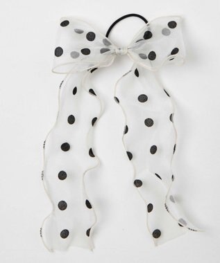 WEGO Lドットスケリボンゴム ライトベージュ