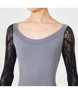 Chacott ロングスリーブレオタード ダークグレー